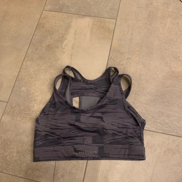 Alphalete Surface Keyhole Bra- grey canvas camo- size S! - Picture 6 of 9